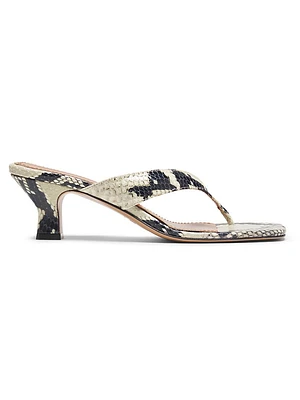 Portofino Leather Thong Mules