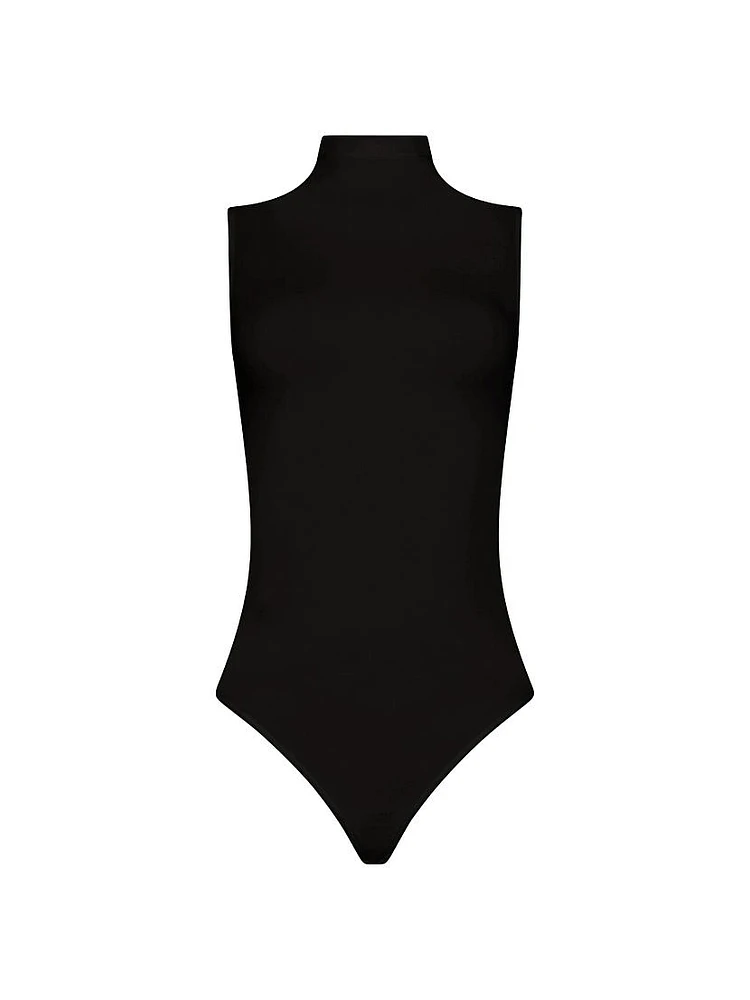 Mock Turtleneck Sleeveless Bodysuit