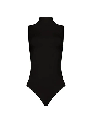 Mock Turtleneck Sleeveless Bodysuit