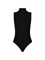 Mock Turtleneck Sleeveless Bodysuit