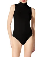Mock Turtleneck Sleeveless Bodysuit