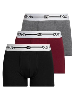 3-Pack Logo Cotton-Blend Boxer Briefs