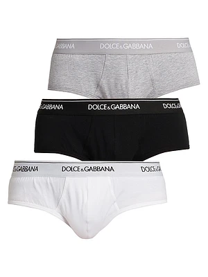 Brando 3-Pack Logo Cotton-Blend Briefs