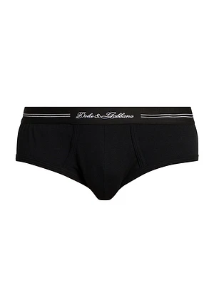 Brando Logo Cotton-Blend Briefs