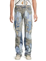 Repaired Patchwork Relaxed Jeans