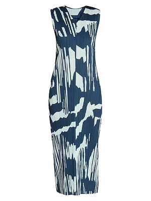 Refraction Printed Midi-Dress