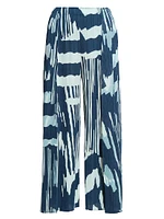 Refraction Printed Wide-Leg Pants