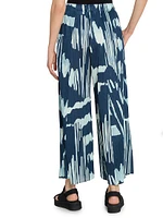 Refraction Printed Wide-Leg Pants