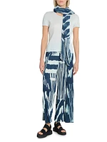 Refraction Printed Wide-Leg Pants