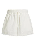 Eila Embroidered Cotton Shorts