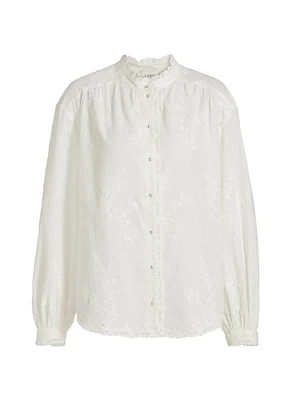 Palmyra Embroidered Cotton Blouse