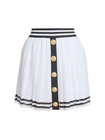 Striped Logo Knit Miniskirt