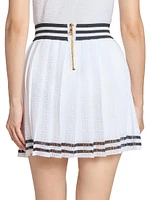 Striped Logo Knit Miniskirt