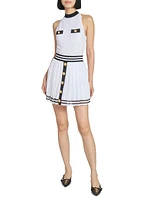 Striped Logo Knit Miniskirt