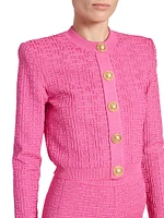 Logo Knit Cropped Cardigan