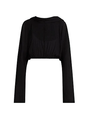 Hollywood Cropped Hooded T-Shirt