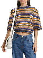 Farfaela Striped Cotton Sweater