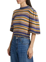 Farfaela Striped Cotton Sweater
