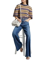 Farfaela Striped Cotton Sweater