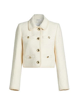 Meiradith Cotton-Blend Bouclé Crop Jacket