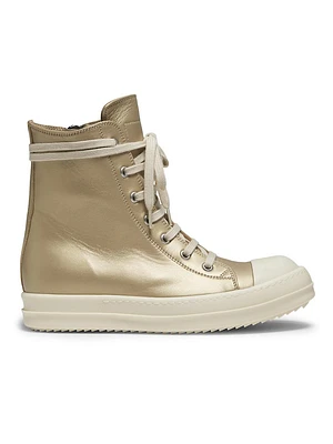 Metallic Leather Sneakers