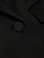 Norah Satin Double-Breasted Blazer