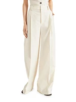 Techno Cotton Poplin Sartorial Loose Trousers