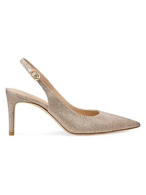Power 75MM Textured Slingback Pumps