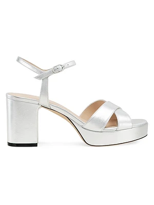 Dayna 80MM Leather Platform Sandals