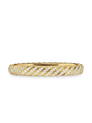 Sculpted Cable Bangle Bracelet 18K