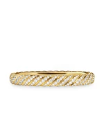 Sculpted Cable Bangle Bracelet 18K