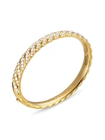 Sculpted Cable Bangle Bracelet 18K