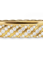 Sculpted Cable Bangle Bracelet 18K