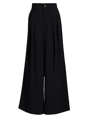 High-Rise Wide-Leg Elasticized Pants