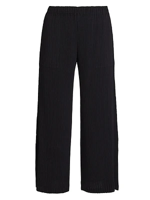 Hatching Plissé Pants