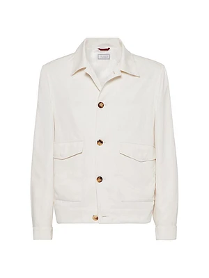 Délavé Silk Twill Shirt Style Outerwear Jacket