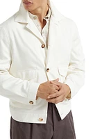 Délavé Silk Twill Shirt Style Outerwear Jacket