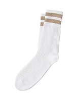 Cotton Waffle Stitch Knit Socks
