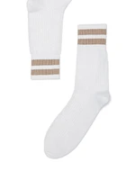 Cotton Waffle Stitch Knit Socks