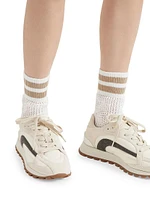 Cotton Waffle Stitch Knit Socks