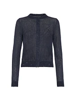 Linen and Silk Diamond Yarn Cardigan
