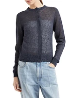 Linen and Silk Diamond Yarn Cardigan