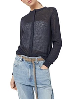 Linen and Silk Diamond Yarn Cardigan