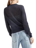 Linen and Silk Diamond Yarn Cardigan