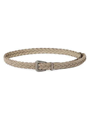 Braided Leather Belt with Monili