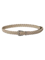 Braided Leather Belt with Monili
