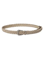Braided Leather Belt with Monili