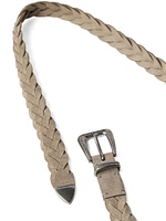 Braided Leather Belt with Monili