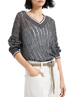 Braided Leather Belt with Monili