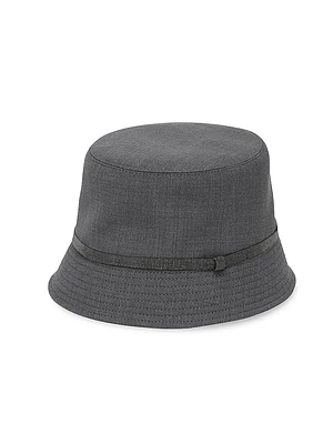 Tropical Luxury Wool Bucket Hat with Shiny Band